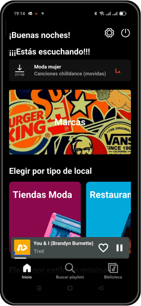Cómo funciona la app de Kasimu. Música para supermecados, tiendas, negocios, hoteles, locales en México.